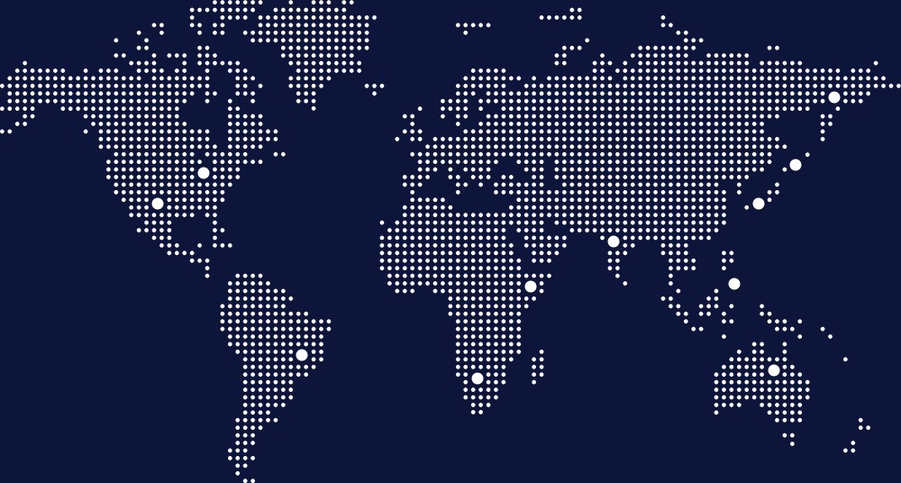 World map showing the Oakley Capital Partners global distribution network